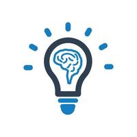 Creative Thinking, brainstorming, idea Icon vector