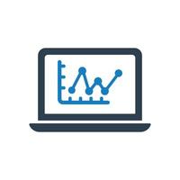 Business Growth Icon, Business Bar Chart Report Icon vector