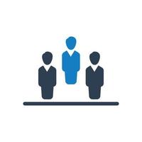 Business leadership, crowd, team icon vector