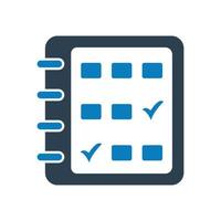 horario de citas, icono de horario del plan de eventos vector