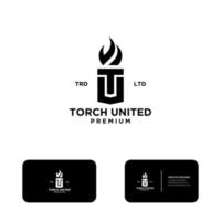 initial t Torch Logo vector symbol illustration design
