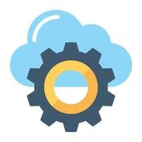 Trendy Cloud Settings vector