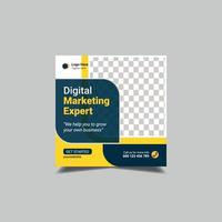 Digital marketing and corporate social media post design template vector