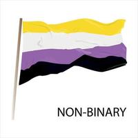 Non-binary flag on white background vector