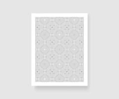 Geometric seamless pattern coloring pages linear drawing simple black and white background vector template