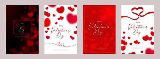 Happy Valentine's day card template design. vector