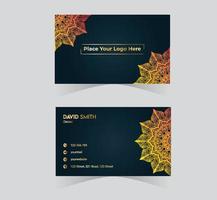 diseño de tarjeta de visita de lujo vector