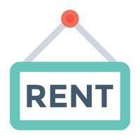 Rent Signboard Concepts vector