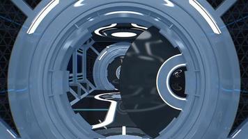 Spaceship Corridor in Warp Travel Animation Loop video