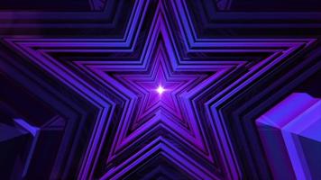 Purple Stars Tunnel Animation Loop video
