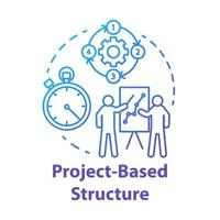 Project base structure concept icon. Corporate training, business presentation. Workflow process idea thin line illustration. Project management. Vector isolated outline drawing