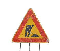 Road work sign photo