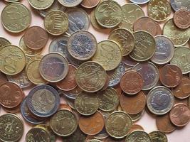 Euro coins background photo