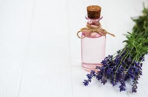 Essential oil with fresh lavender