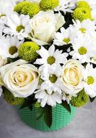 Bouquet of white flowers photo