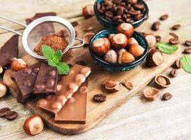 Chocolate and nuts photo