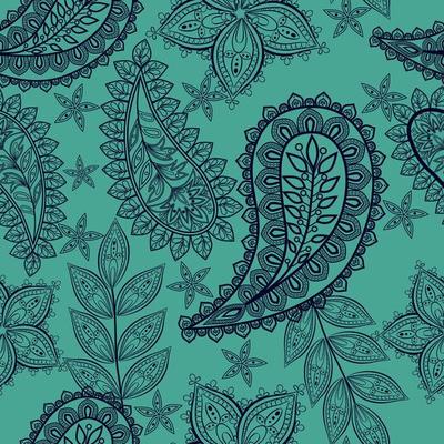 Seamless pattern with cashmere ornament