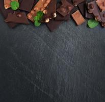 Chocolate with nuts photo