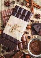 Chocolate and nuts photo