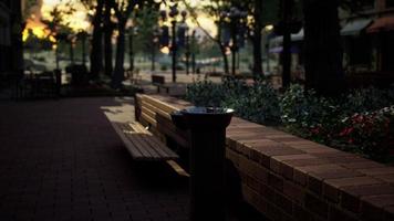 closeup of a drinking water fountain in a park on sunset photo