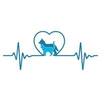 Linear illustration of a dog and a cat with a pulse.