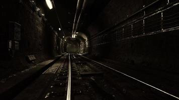 Deep metro tunnel under construction photo