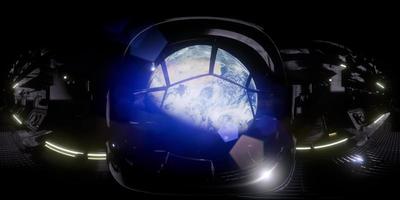 International Space Station Orbiting Earth in Virtual Reality video