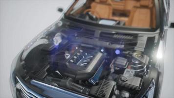 motor e outras peças visíveis no carro video