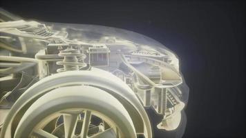 holografische Animation des 3D-Drahtmodell-Automodells