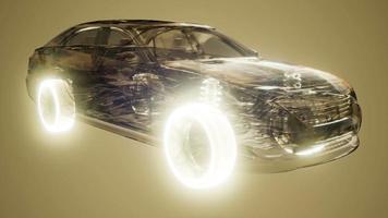 Car Wheels Glowing in Car video