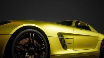 luxury sport car in dark studio with bright lights video