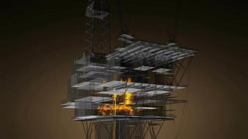 plataforma de procesamiento central de petróleo y gas de rotación de bucle