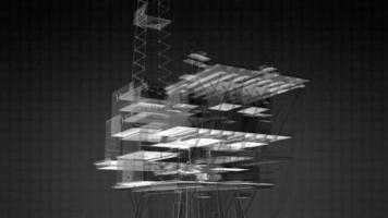 plataforma de processamento central de petróleo e gás giratória em loop video
