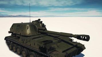 tanque militar no deserto branco video