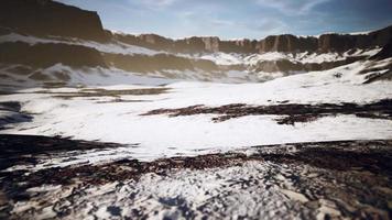 rocks and hills under the snow video