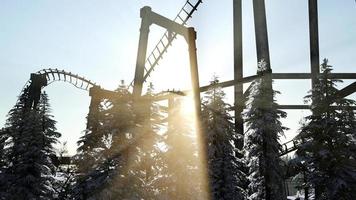 Old Roller Coaster at Sunset photo