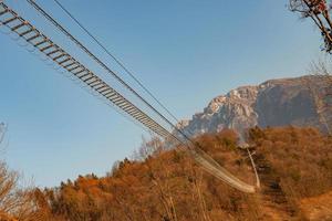 construcción de puentes de acero tibetano foto