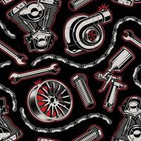 Auto Parts Seamless Background