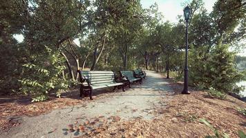 Empty closed park as prevention from coronavirus Covid-19 disease photo