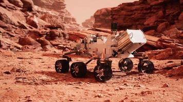 Mars Rover Perseverance exploring the red planet. Elements furnished by NASA. photo