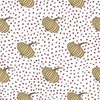 Ripe onion seamless pattern. Doodle onion bulb vegetable wallpaper. vector