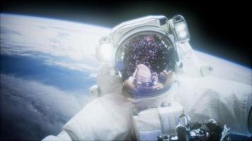 Astronaut at spacewalk. Elements of this image furnished by NASA photo