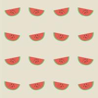 Seamless pattern of cute watermelons vector