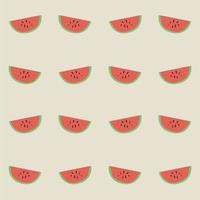 Seamless pattern of cute watermelons vector