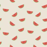 Seamless pattern of cute watermelons vector