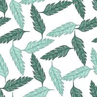 Abstract leaves seamless pattern. Vintage floral background. vector