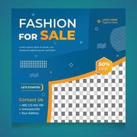 Fashion for sale Social Media Post Template vector