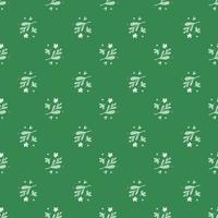Small flowers and leaf seamless pattern. Floral endless ornament. Simple botanical backdrop. vector