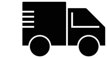 A cart icon for express delivery of orders in black color vector