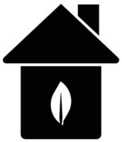 A symbol of the safe house which is enviromentally friendly in black color vector